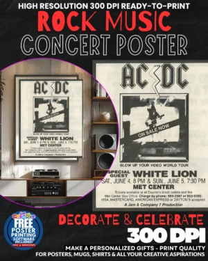 Acdc 6 Music Rock Concert Poster Wall Art