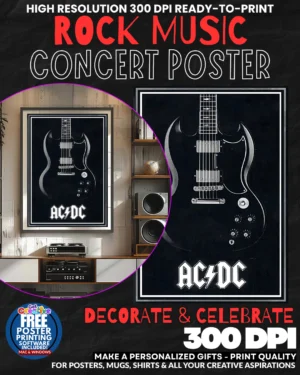 Acdc 10 Music Rock Concert Poster Wall Art