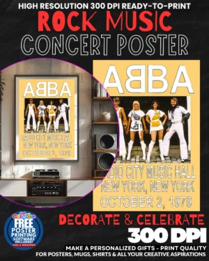 Abba 1 Music Rock Concert Poster Wall Art