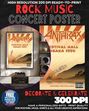 Anthrax 5 Music Rock Concert Poster Wall Art