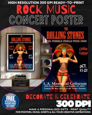 Rolling Stones 6 Music Rock Concert Poster Wall Art