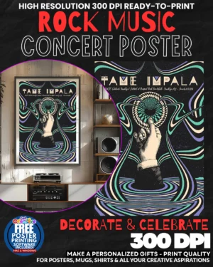 Tame Impala 2 Music Rock Concert Poster Wall Art