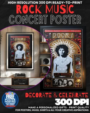The Doors 3 Music Rock Concert Poster Wall Art