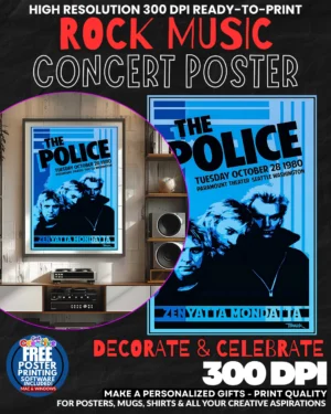 The Police 4 Music Rock Concert Poster Wall Art