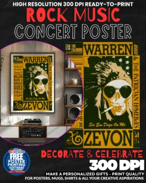 Warren Zevon 1 Music Rock Concert Poster Wall Art